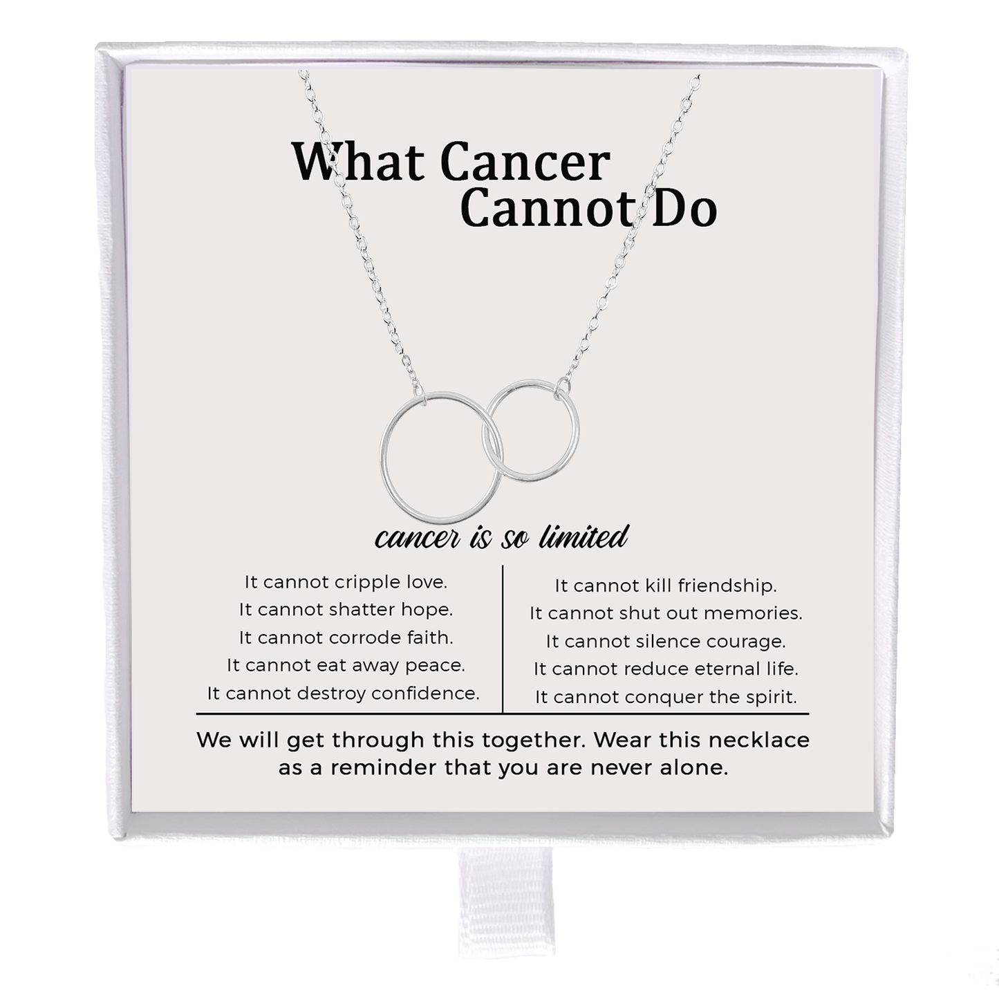 Inspirational Cancer Survivor Necklace Gifts For Women, Courage Against Cancer Gift