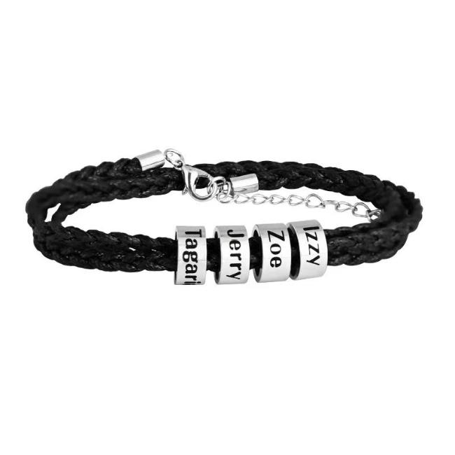 Men's Bracelet with Custom Beads