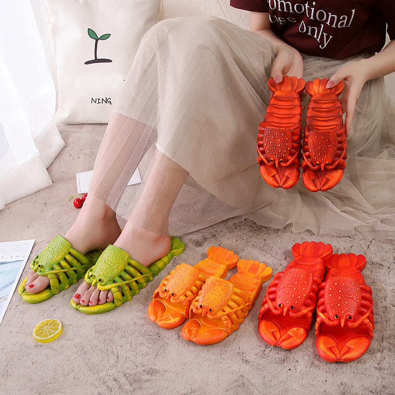 Unisex Lobster Slippers, bass Sandals, Animal Slippers Animal Fish Slippers, Lobster lobster Flip Flops
