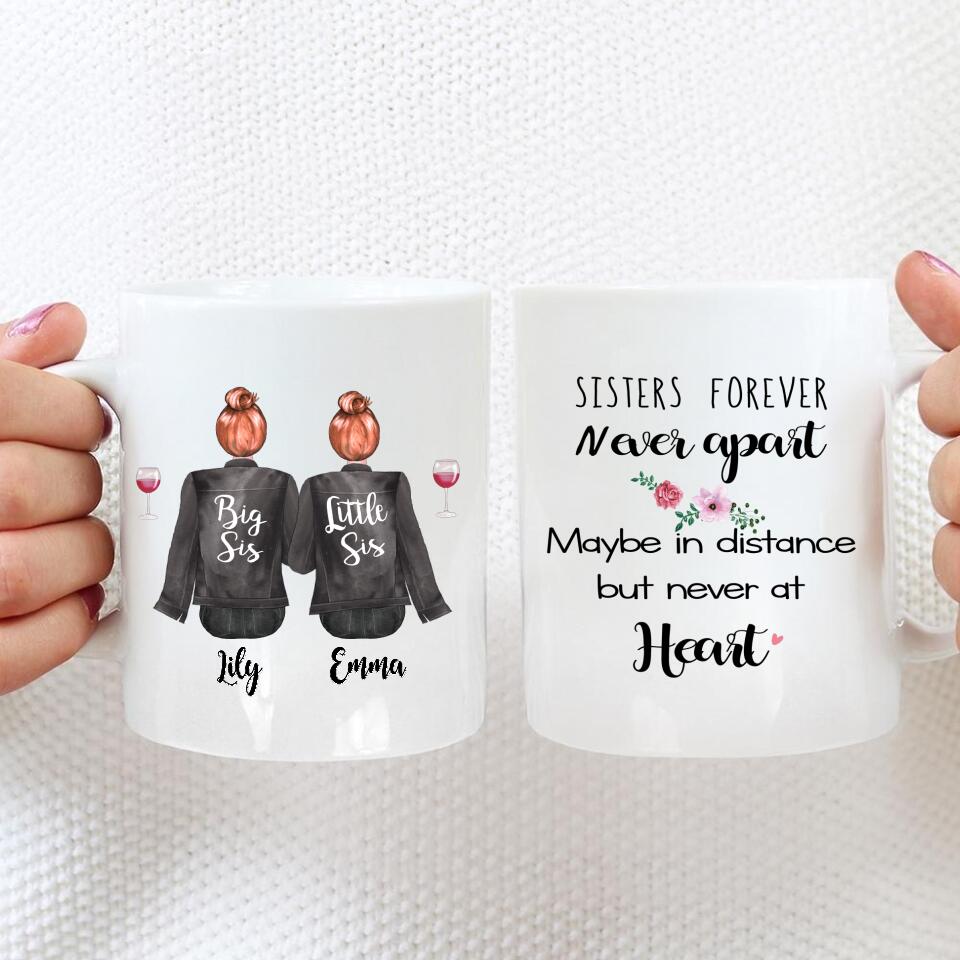 Custom Best Friend Girls Mug, Personalized Best Friend Gift,  Long Distance Gift | Best Friend Coffee Mug