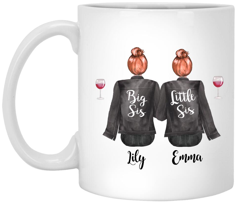 Custom Best Friend Girls Mug, Personalized Best Friend Gift,  Long Distance Gift | Best Friend Coffee Mug