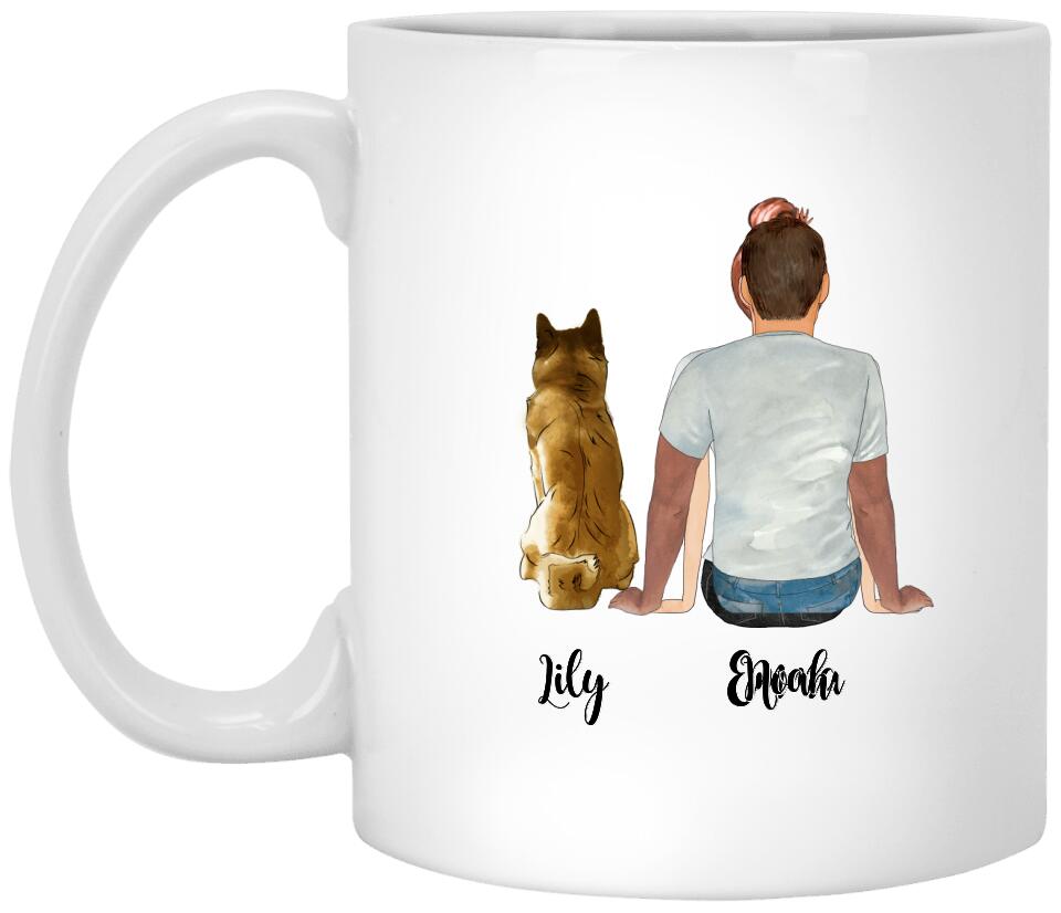 Personalized Custom Dog Coffee Mug Gift for Dog Mom Dad Lover Owners