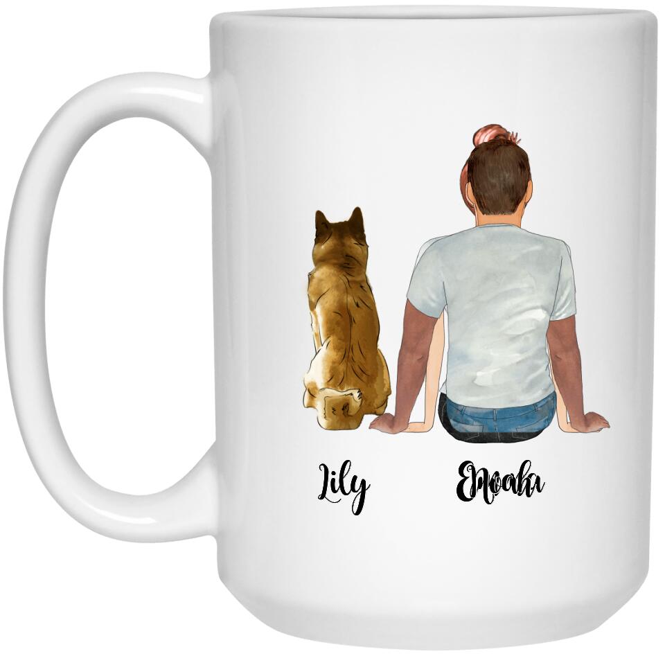 Personalized Custom Dog Coffee Mug Gift for Dog Mom Dad Lover Owners