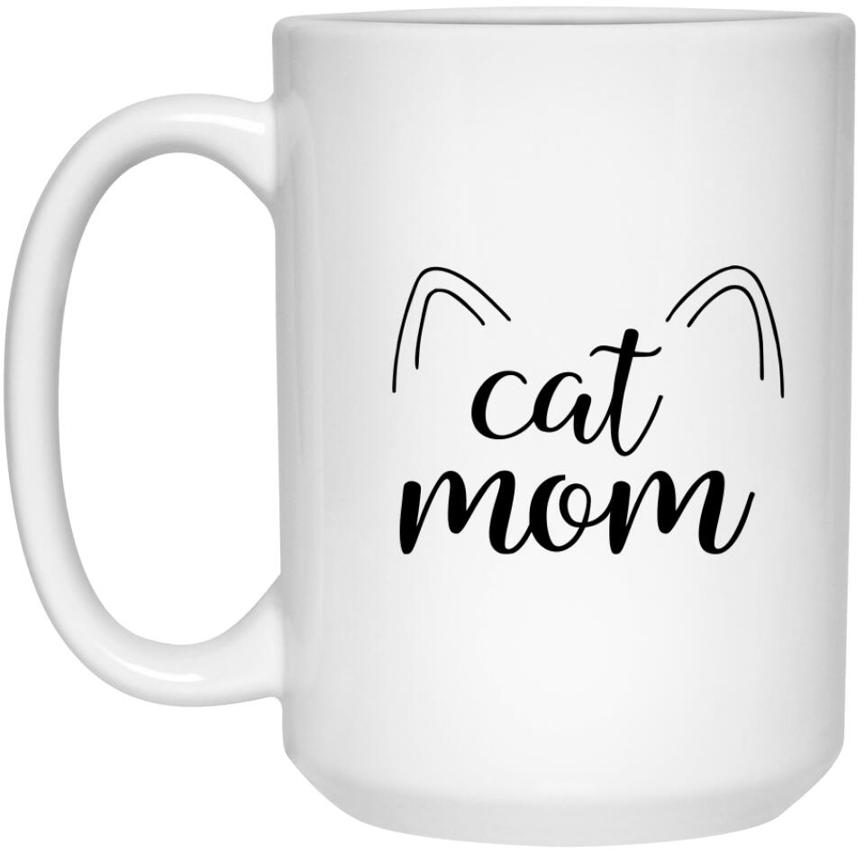 A Personalized Gift For Cat Lovers - Custom "Cat Mom" Coffee Mug! Cat Mug Cat Lover Valentines Day Gift For Girlfriend Valentines Gift