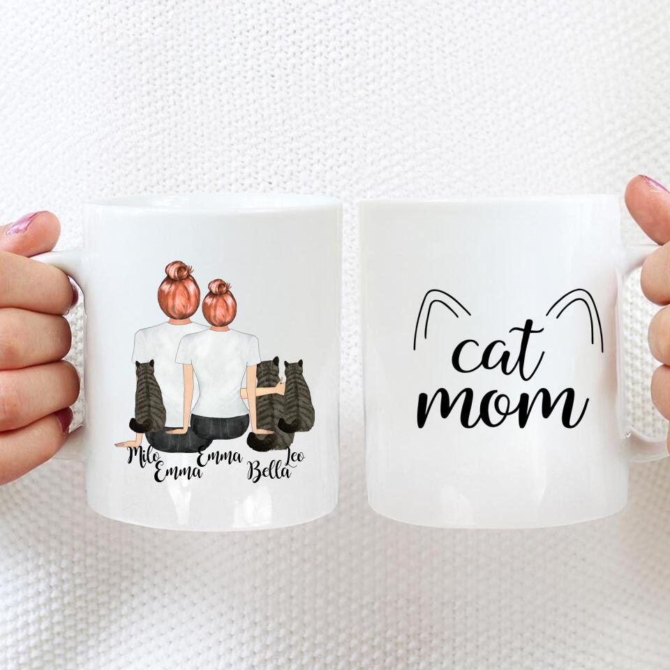 A Personalized Gift For Cat Lovers - Custom "Cat Mom" Coffee Mug! Cat Mug Cat Lover Valentines Day Gift For Girlfriend Valentines Gift