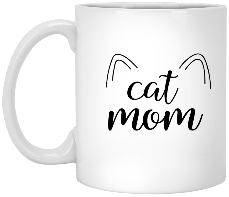 A Personalized Gift For Cat Lovers - Custom "Cat Mom" Coffee Mug! Cat Mug Cat Lover Valentines Day Gift For Girlfriend Valentines Gift