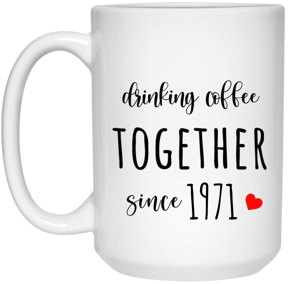 50th Anniversary Gift, Parent's Anniversary Wedding Mug