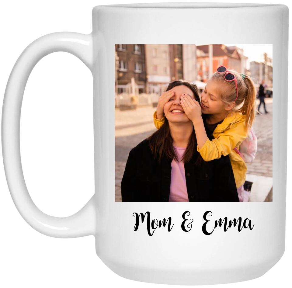 Personalized Photo Coffee Mug, Mom Photo Coffee Mug For New Mom To Be Mama Women Mothers' Day Gift Birthday Present from Daughter Son Husband