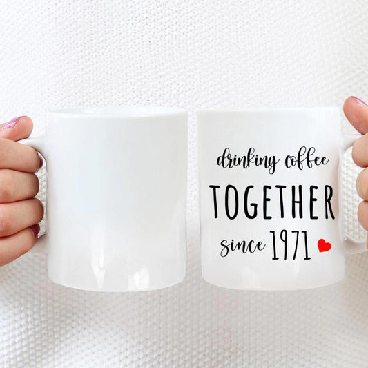 50th Anniversary Gift, Parent's Anniversary Wedding Mug