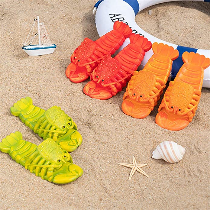 Unisex Lobster Slippers, bass Sandals, Animal Slippers Animal Fish Slippers, Lobster lobster Flip Flops