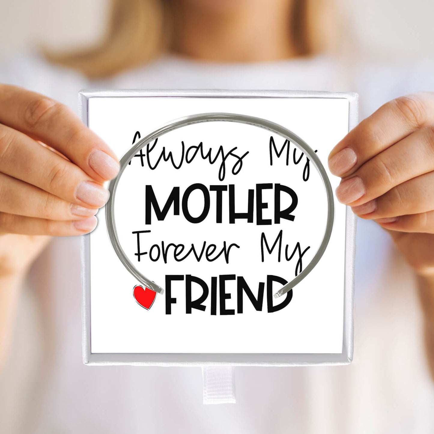 Always My Mother, Forever My Friend Adjustable Cuff Bracelet