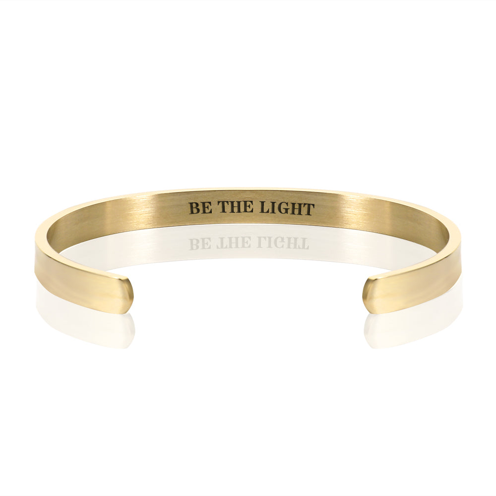 BE THE LIGHT BRACELET BANGLE - Gold