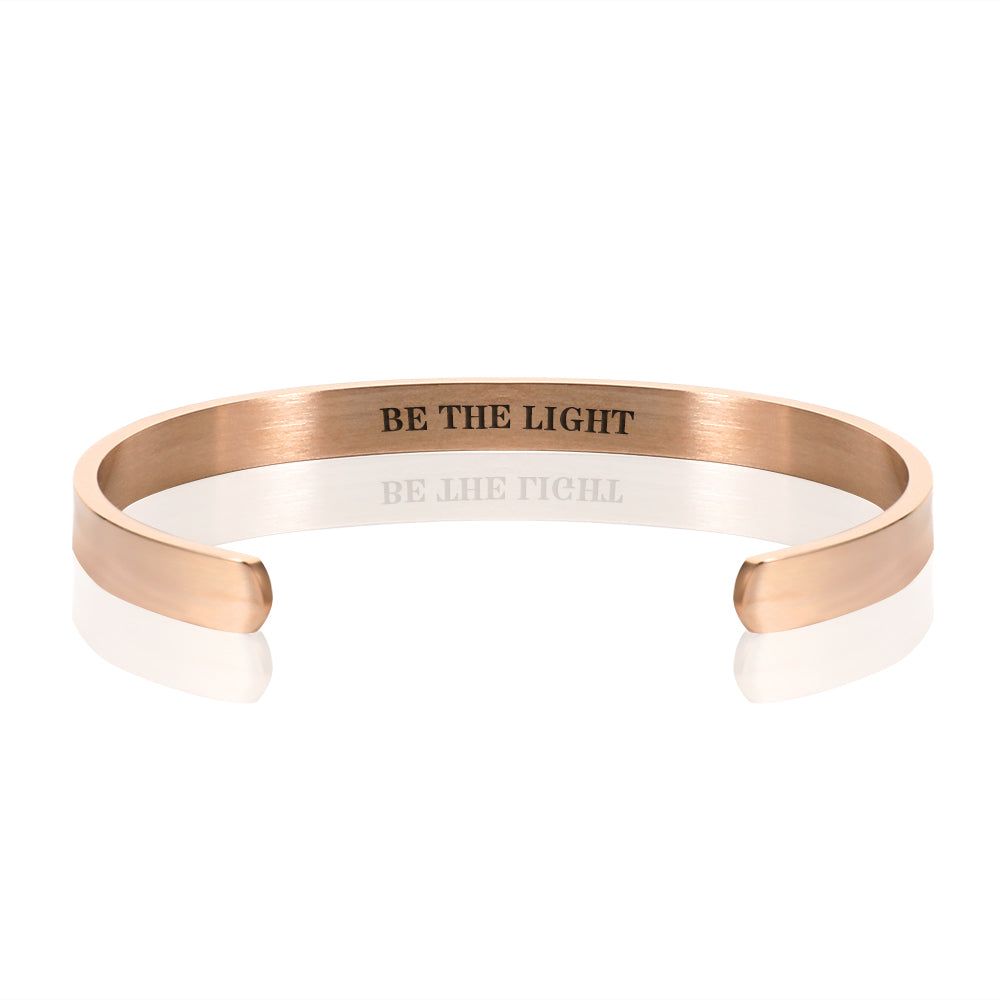 BE THE LIGHT BRACELET BANGLE - Rose Gold