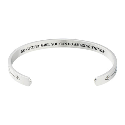 Beautiful Girl, You Can Do Amazing Things Cuff Bracelet Bracelet, Daughter Gift from Mom, Inspirational Cuff Bracelets for DaughterDaughter Gift from Mom, Inspirational Cuff Bracelets for Daughter