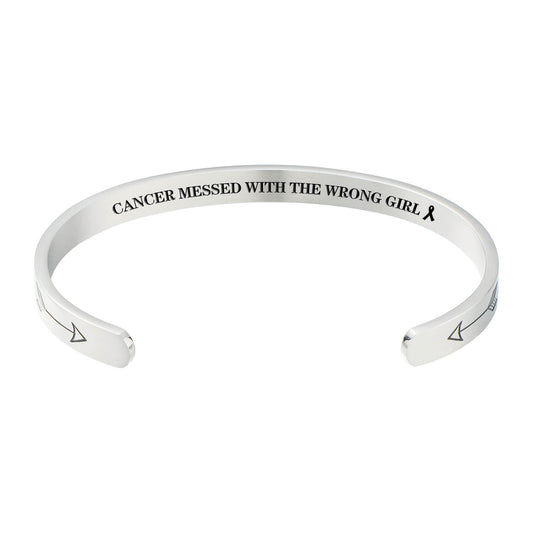 Cancer Messed With The Wrong Girl Bracelet