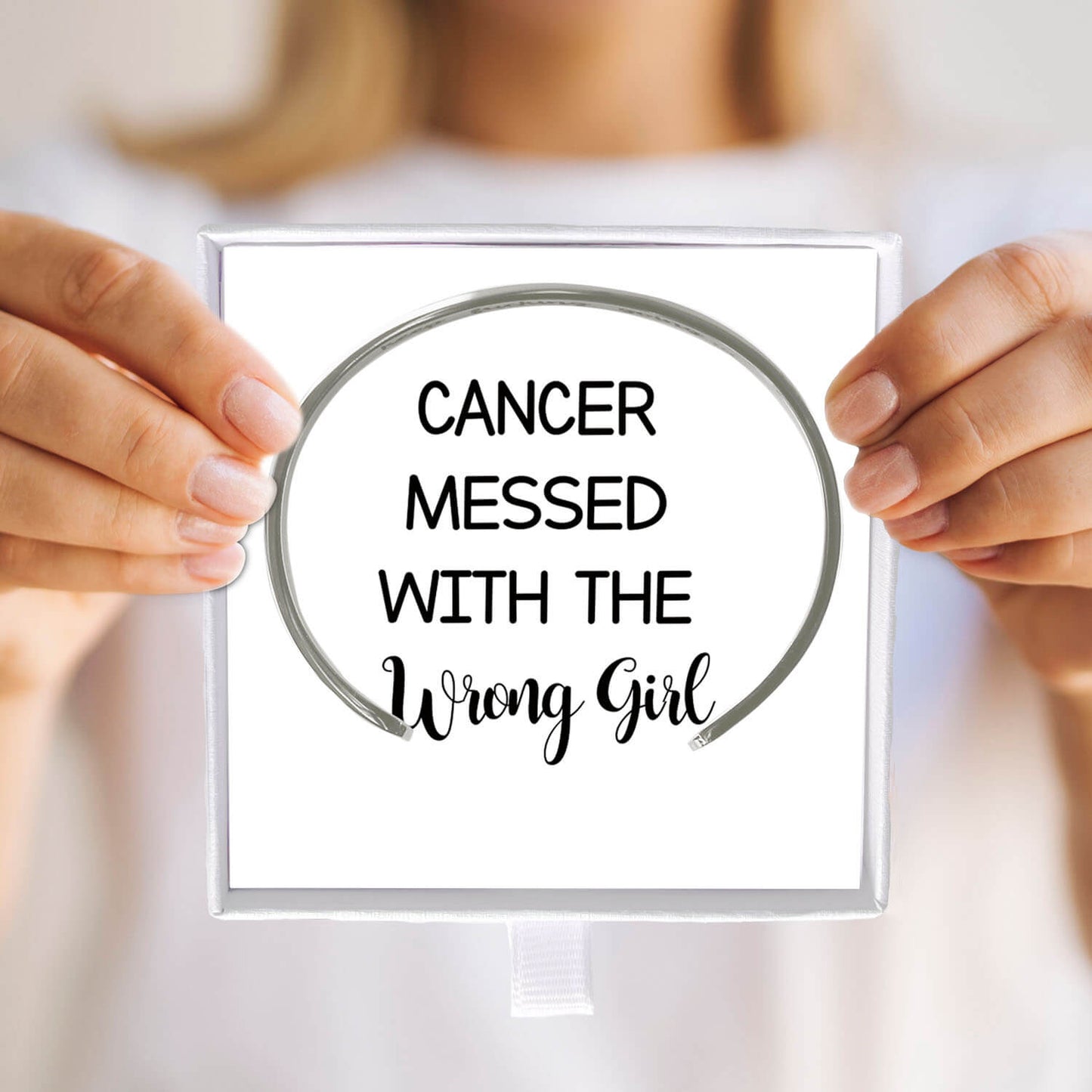 Cancer Messed With The Wrong Girl Bracelet