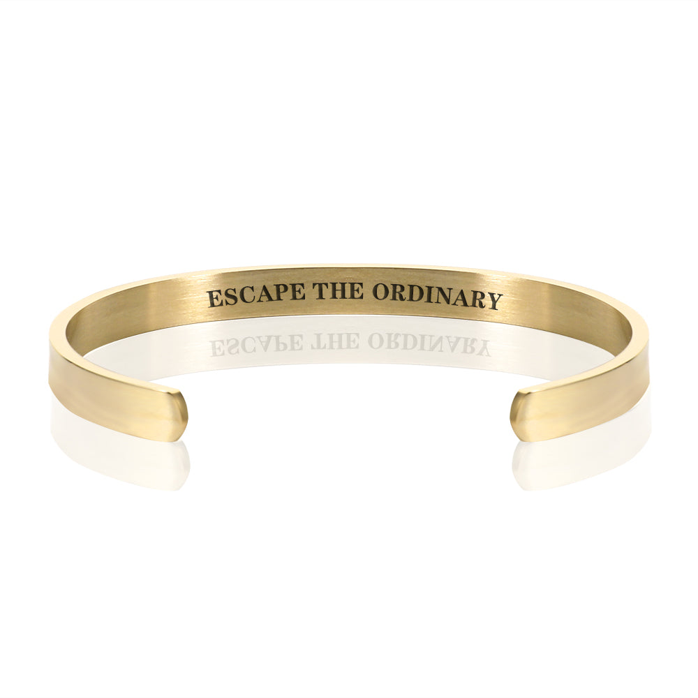 ESCAPE THE ORDINARY BRACELET BANGLE - Gold