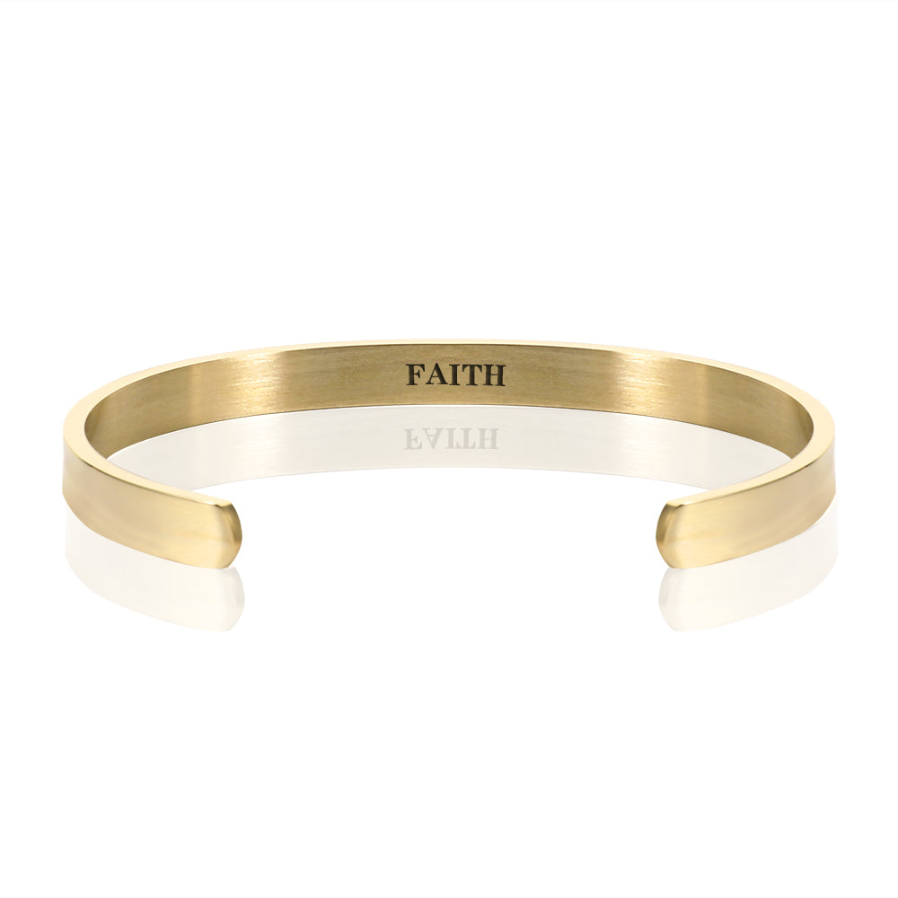 FAITH BRACELET BANGLE - Gold