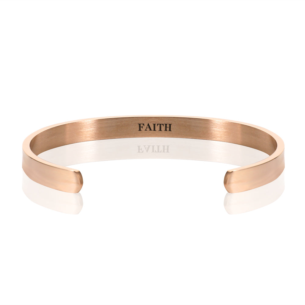 FAITH BRACELET BANGLE - Rose Gold