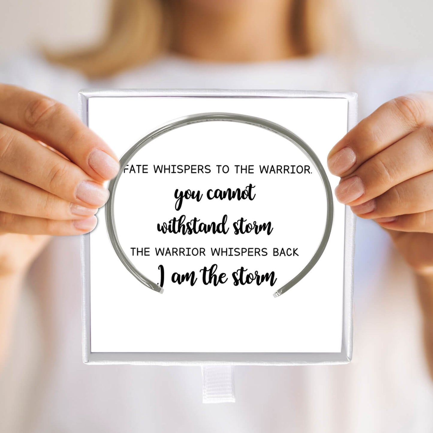 Fate Whispers To The Warrior "You Cannot Withstand Storm" And The Warrior Whispers Back "I Am The Storm" Bracelet