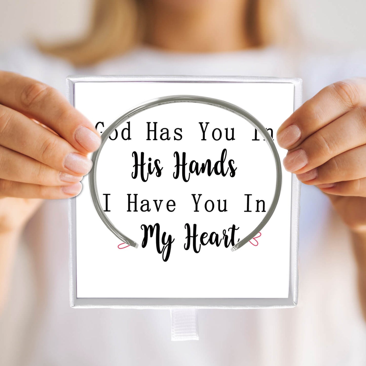 God Has You In His Hands, I Have You In My Heart Bracelet