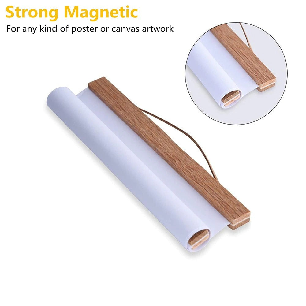 Wooden Magnetic Poster Hanger for Framing Art & Pictures- Poster Hanger- Print Hanger- Wall Hanging- Wooden Poster Hanger