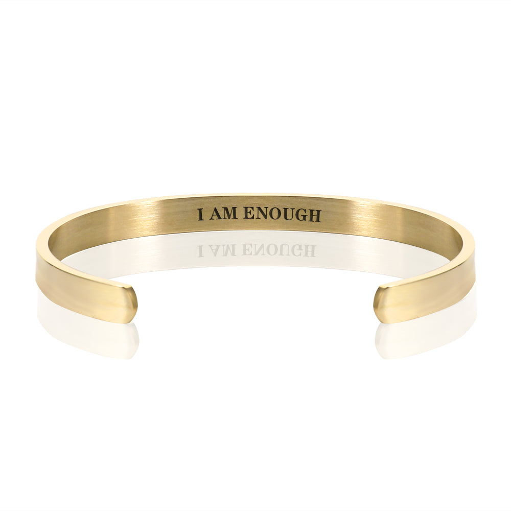 I AM ENOUGH BRACELET BANGLE - Gold