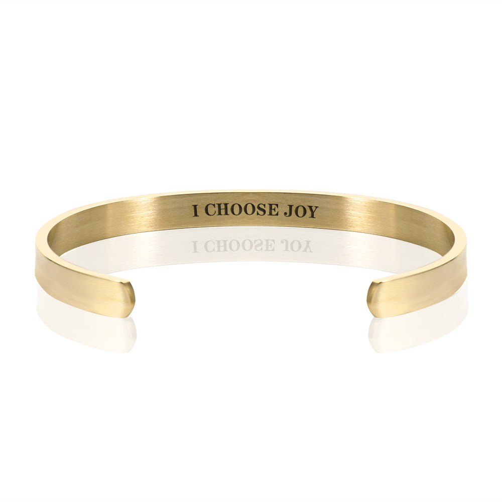 I CHOOSE JOY BRACELET BANGLE - Gold