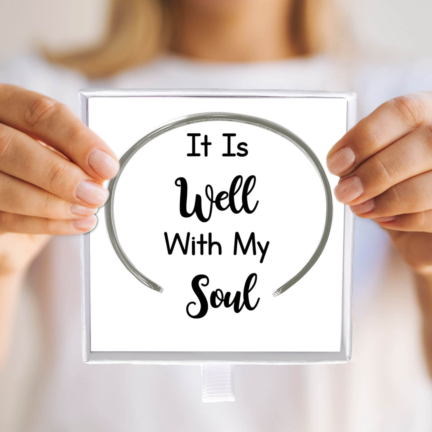 It Is Well With My Soul Bracelet. Inspirational Jewelry. Daily Reminder Cuff Bracelet Gift For Her