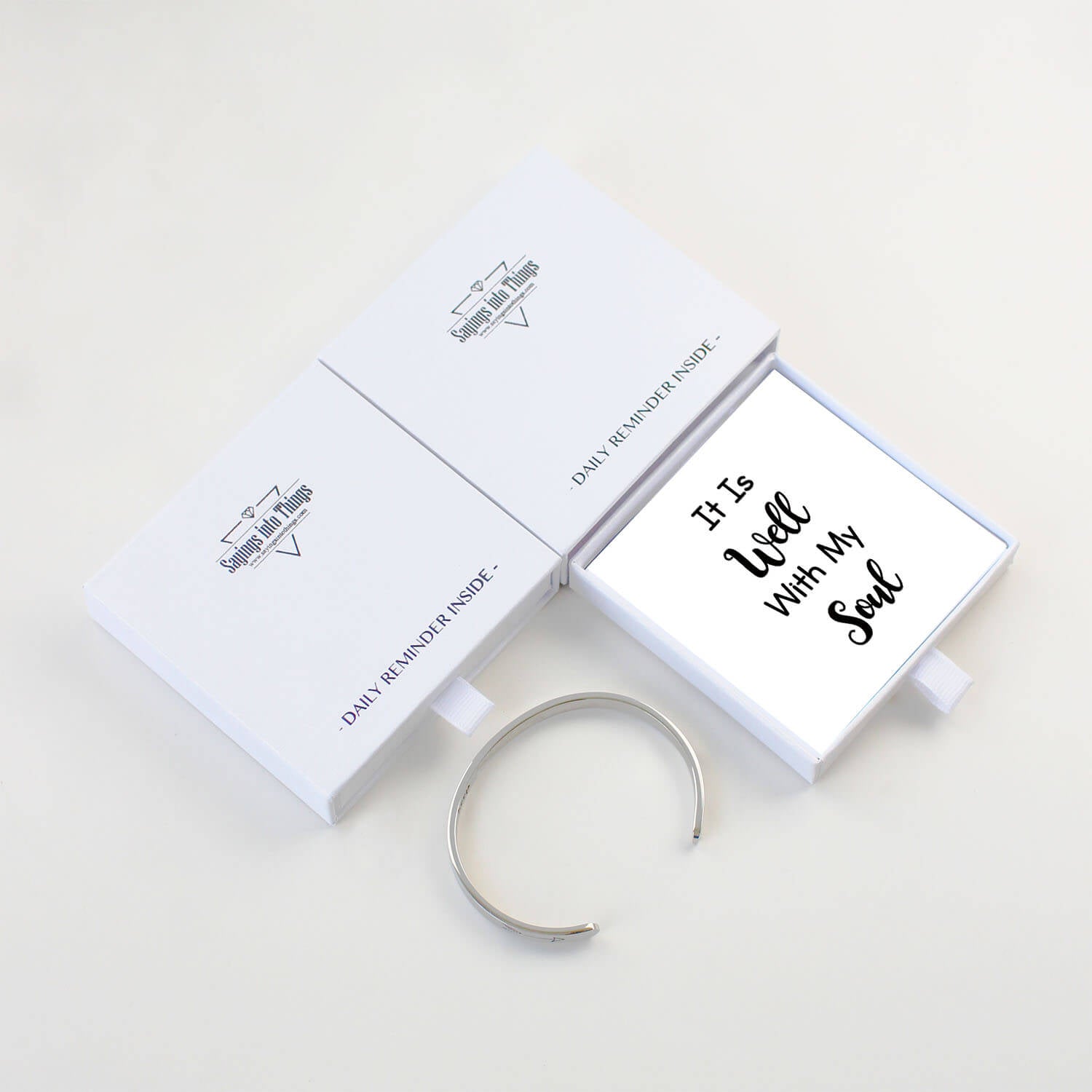 It Is Well With My Soul Bracelet. Inspirational Jewelry. Daily Reminder Cuff Bracelet Gift For Her