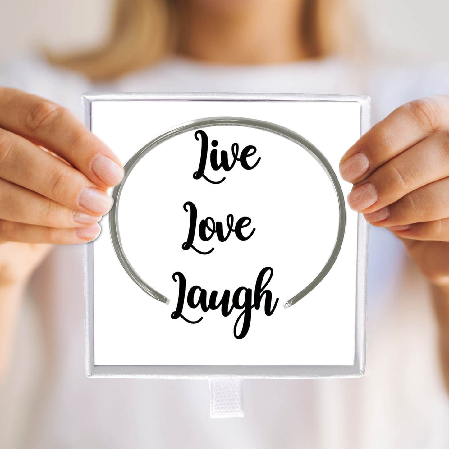 Live Love Laugh Bracelet,Inspirational Jewelry