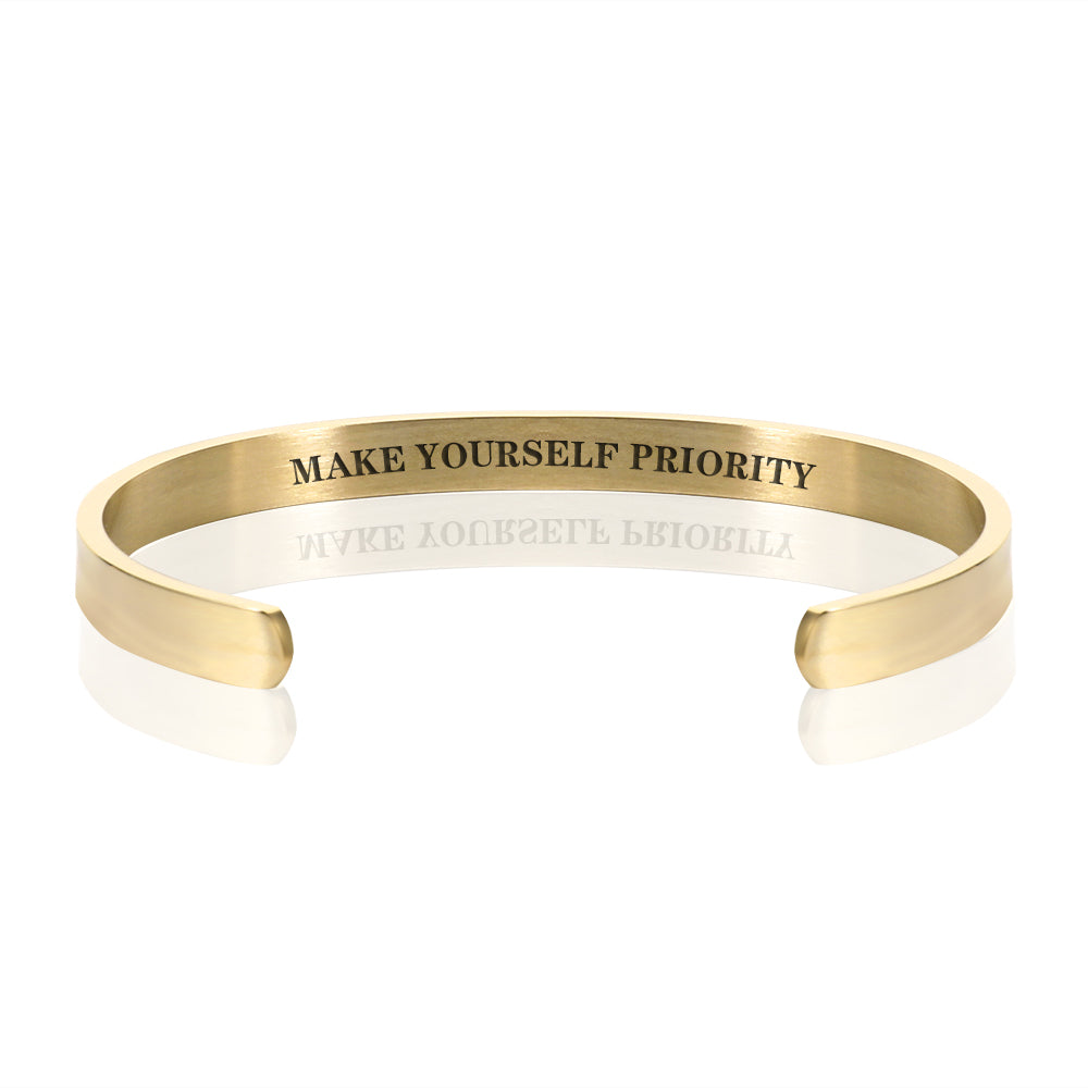 MAKE YOURSELF PRIORITY BRACELET BANGLE - Gold