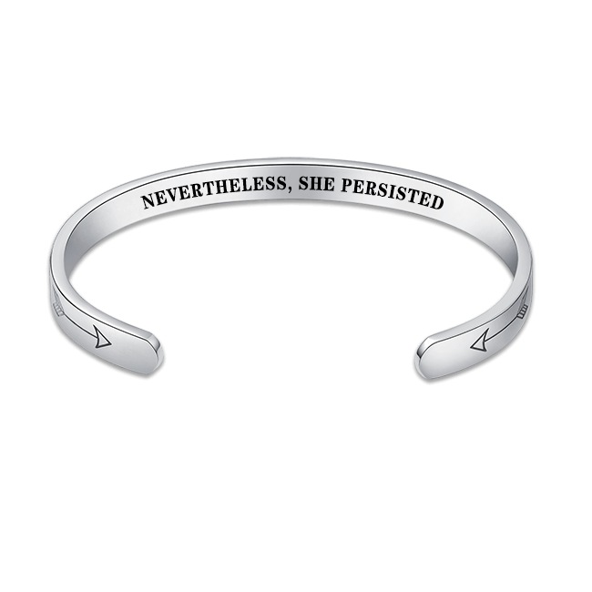 nevertheless, she persisted bracelet bangle