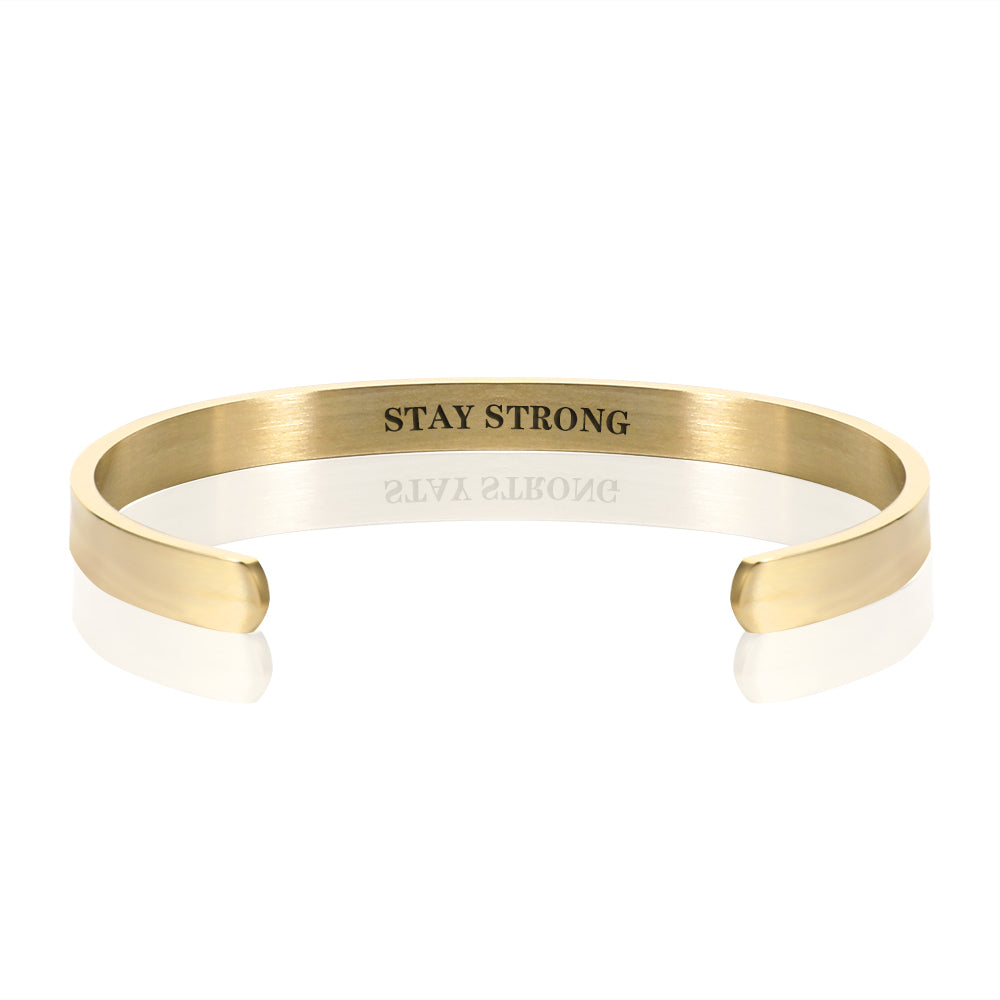 STAY STRONG BRACELET BANGLE - Gold