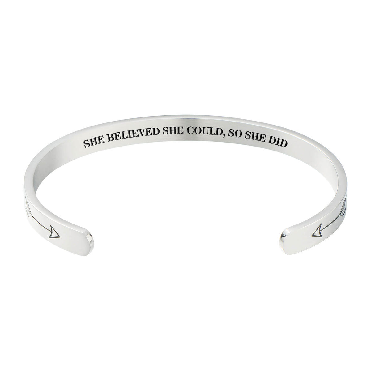 She Believed She Could So She Did Adjustable Cuff Bracelet