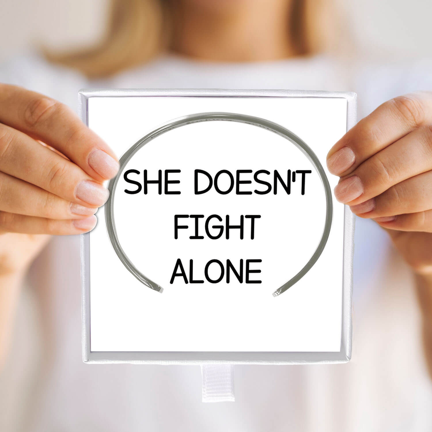 Inspirational Breast Cancer Survivor Bracelet Gifts For Women, Strong Women Encourage Bangle Gifts