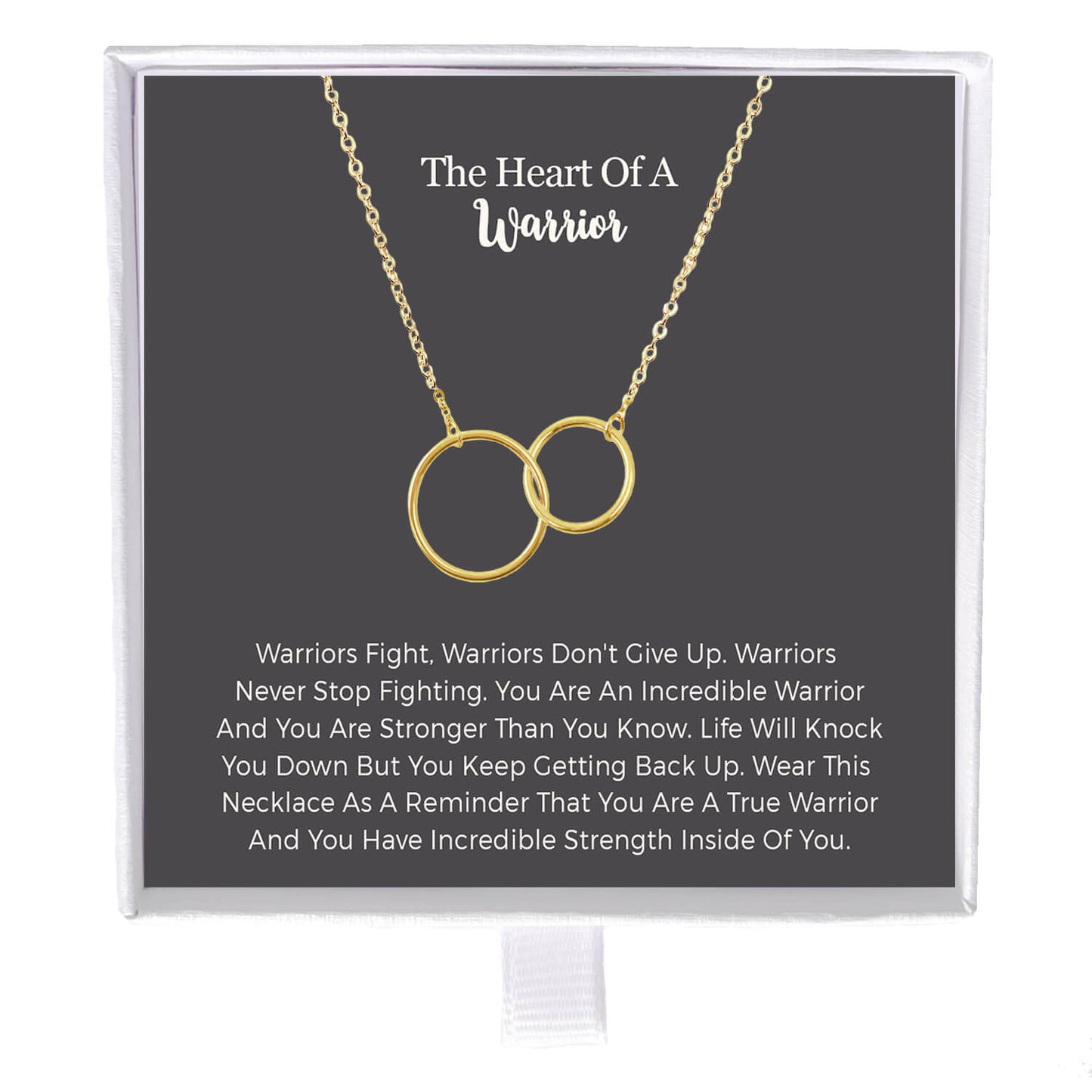 Inspirational Warrior Necklace Recovery Gift, The Heart Of A Warrior