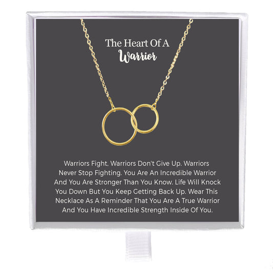 Inspirational Warrior Necklace Recovery Gift, The Heart Of A Warrior