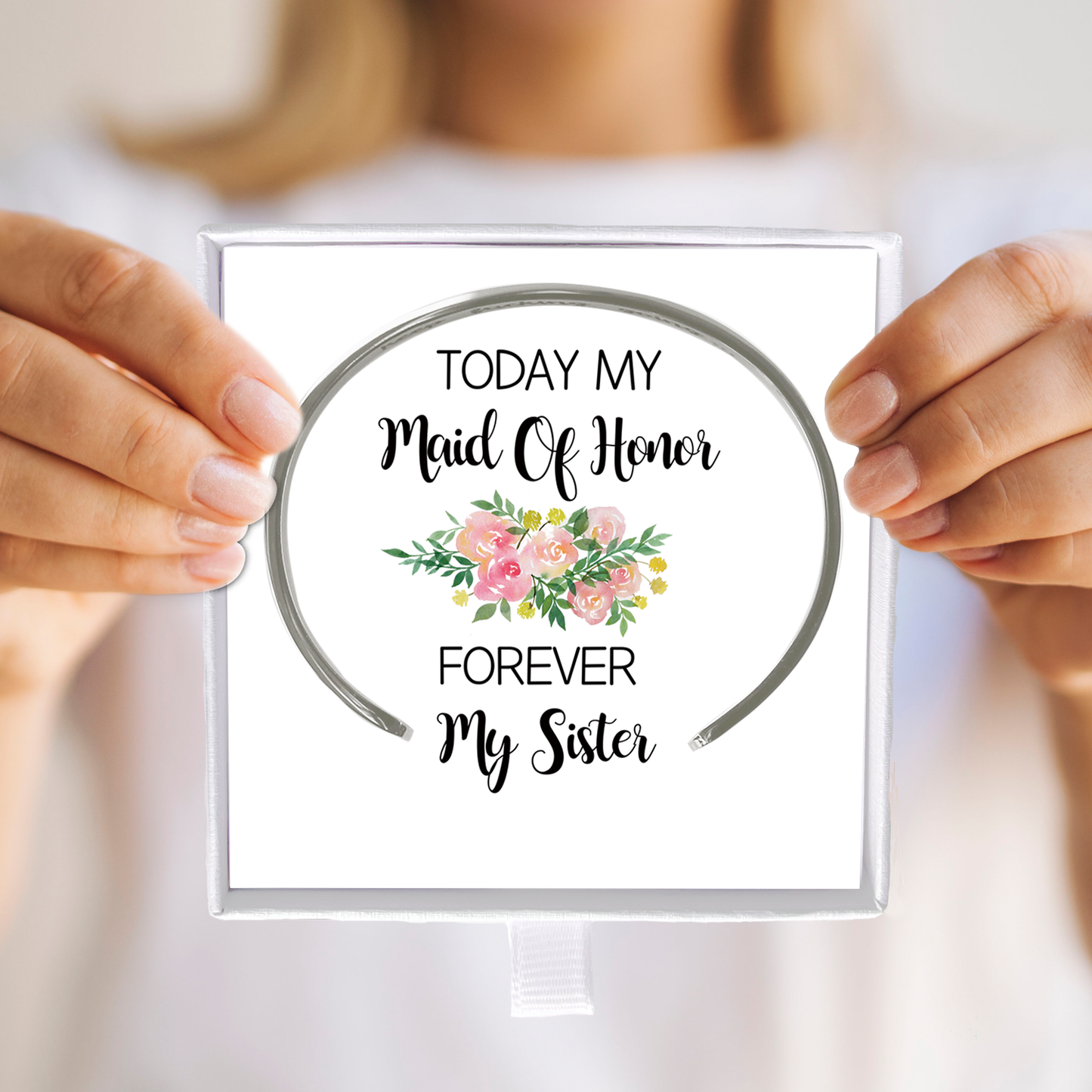 Maid Of Honor Bracelet, Matron Of Honor, Maid Of Honor Gift - Today My Maid Of Honor, Forever My Sister
