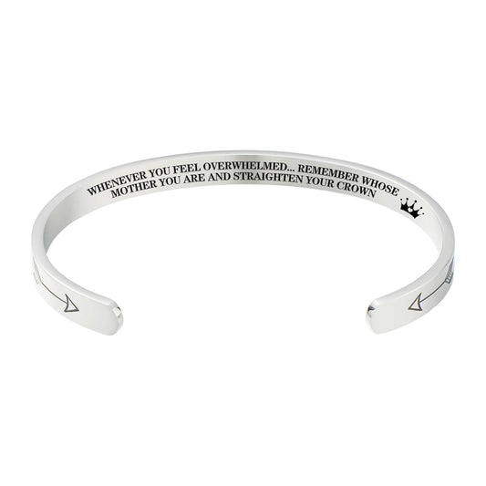 Inspirational Bracelets for Women Stainless Steel Mantra Cuff Bangle for Her