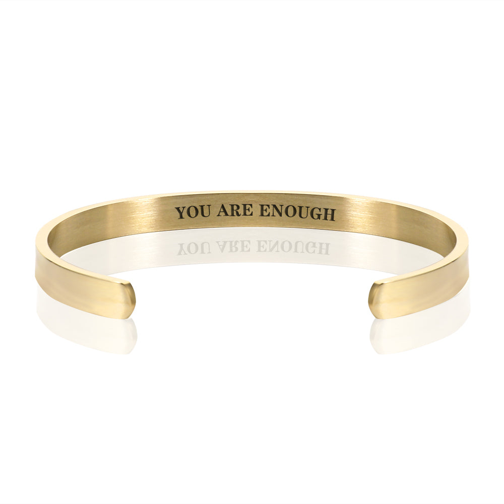 YOU ARE ENOUGH BRACELET BANGLE - Gold