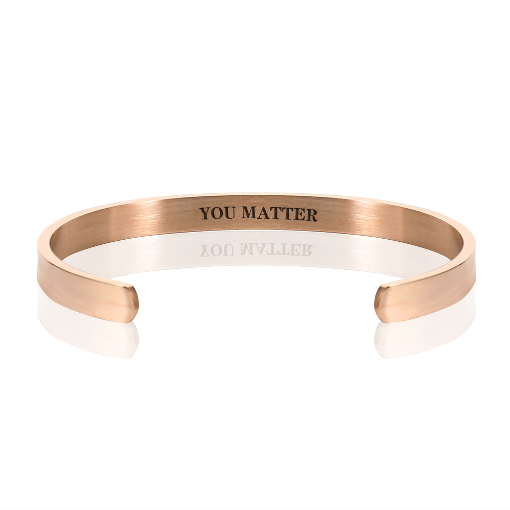 YOU MATTER BRACELET BANGLE - Rose gold