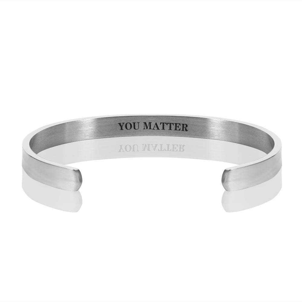 YOU MATTER BRACELET BANGLE - Silver