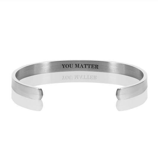 YOU MATTER  BRACELET BANGLE - Silver
