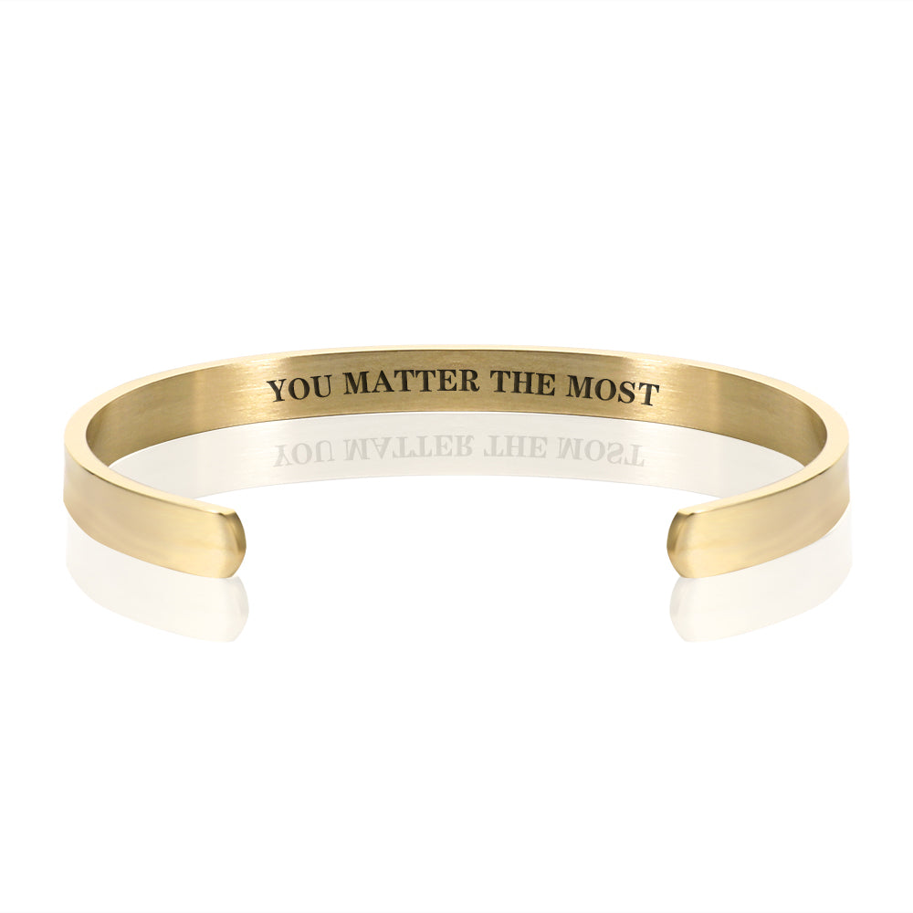 YOU MATTER THE MOST BRACELET BANGLE - Gold
