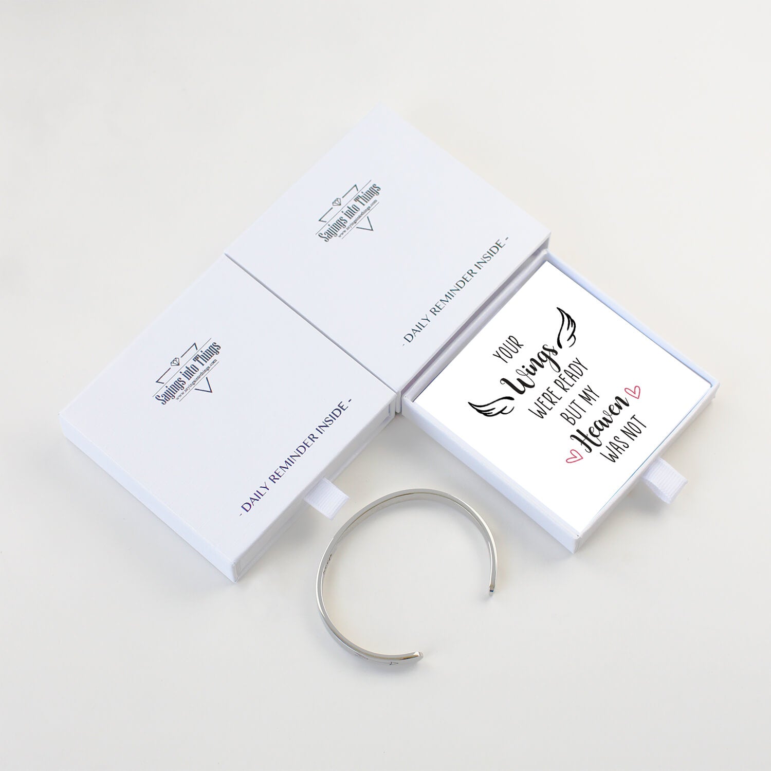 Remembrance Jewelry Memorial Bracelet Sympathy Gift for Loss Loved One Women Remembrance Cuff Bangle