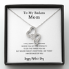 To My Badass Mom, Everything I Am Today,  Double Hearts Necklace For Mom，Mother Gift For Valentine's, Birthday, Anniversary