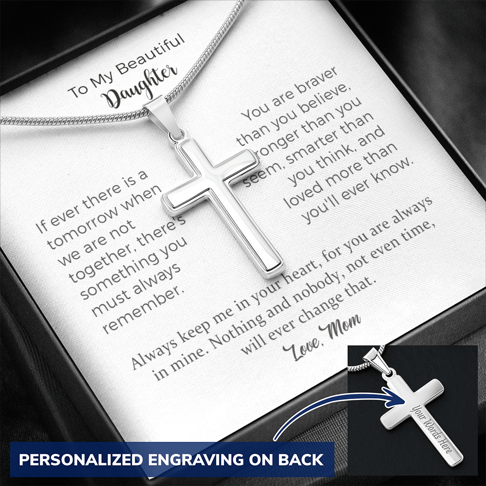 To My Beautiful Daughter, You're In My Heart,Necklace Gift For Daughter From Mothers On Birthday, Christmas, Graduation