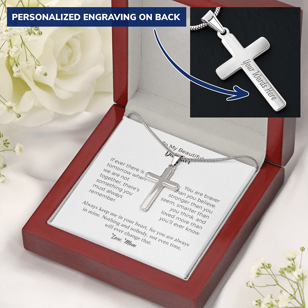 To My Beautiful Daughter, You're In My Heart,Necklace Gift For Daughter From Mothers On Birthday, Christmas, Graduation