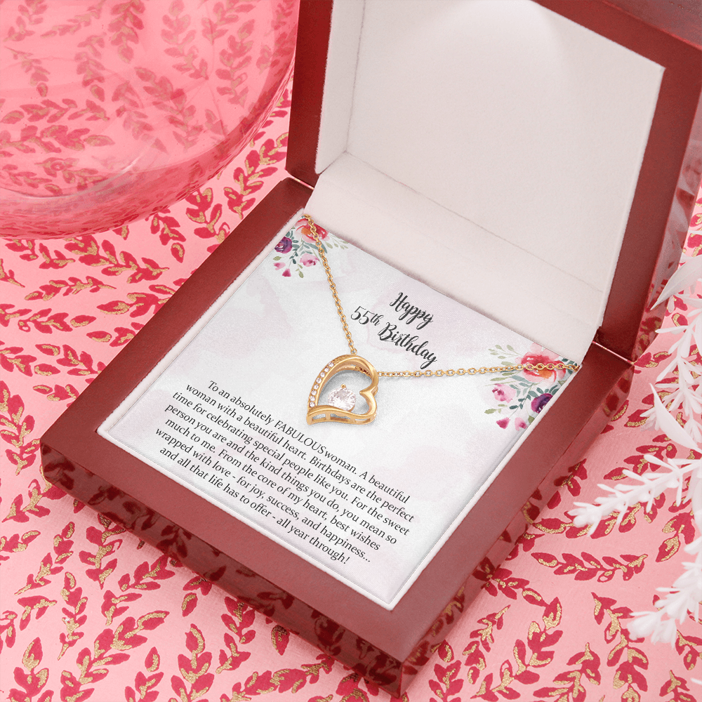55th Birthday Gift for Women, 55th Birthday Forever Love Necklace Gift for Mom, 55 Year Old Birthday Gift, 55th Birthday Gift Ideas